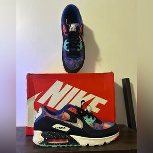 Nike Blue and Black Air Max Galaxy 90s Sneakers